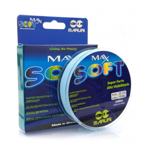 Linha Monofilamento Max Soft 0,405mm Azul - Maruri